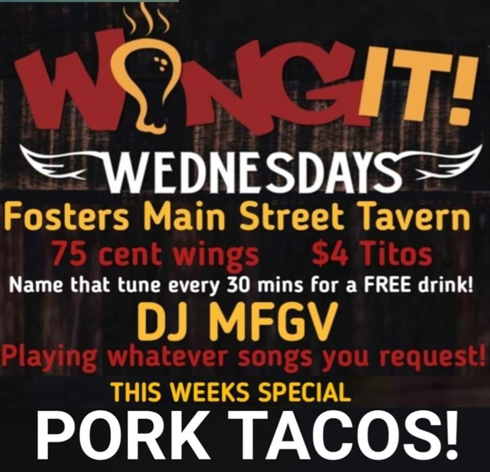 Wing It Wednesday - Foster's Main Street Tavern